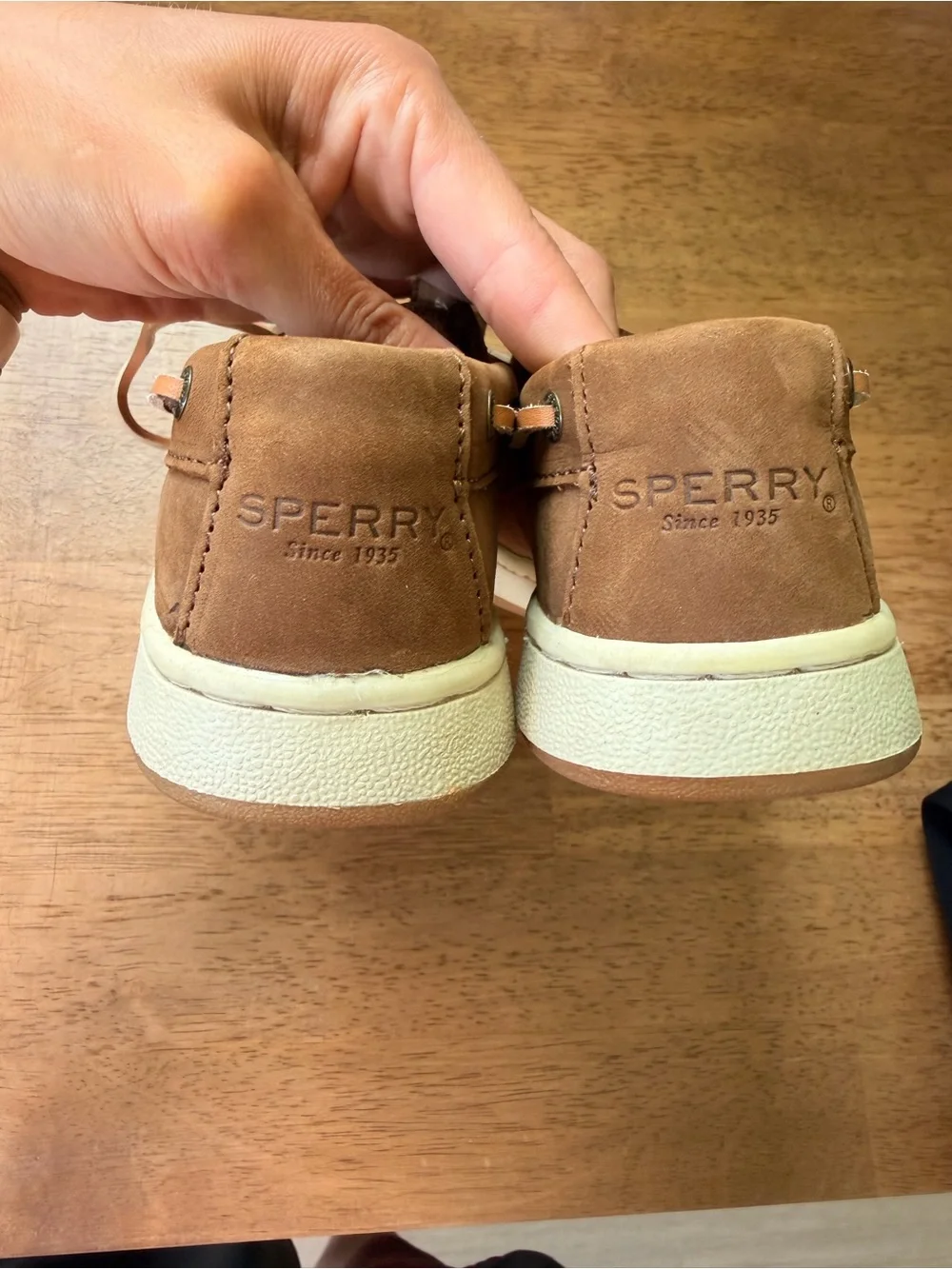 Boys Sperry Tan/Brown Suede Top-Sider Boat Shoe